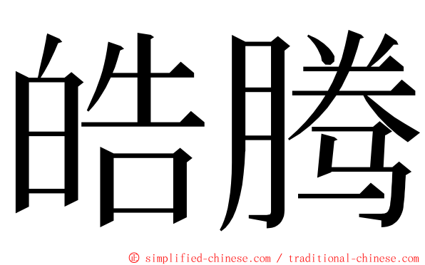 皓腾 ming font