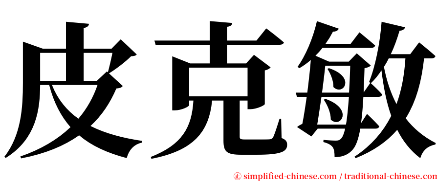 皮克敏 serif font