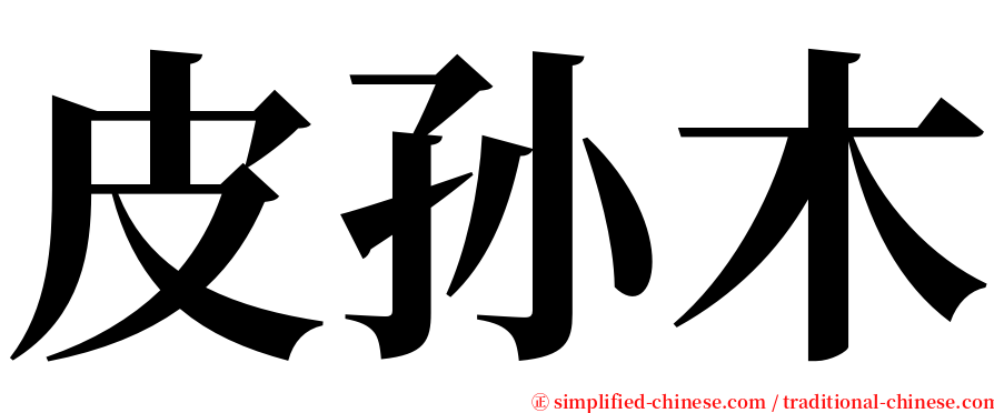 皮孙木 serif font