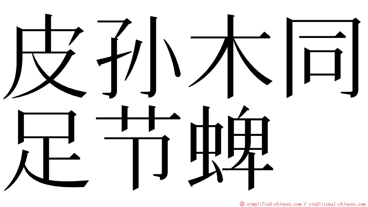 皮孙木同足节蜱 ming font