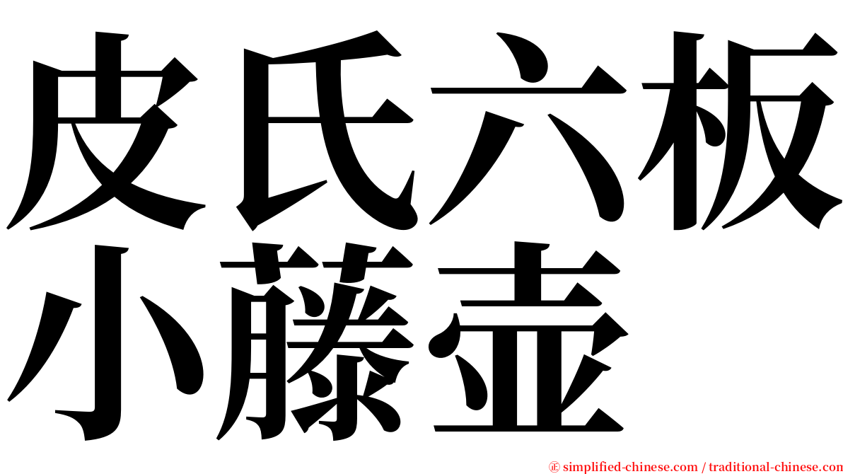 皮氏六板小藤壶 serif font