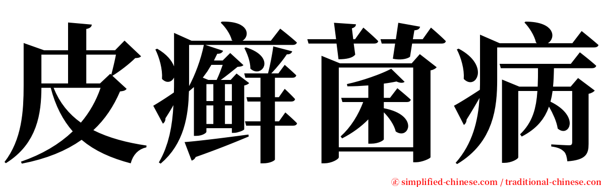 皮癣菌病 serif font