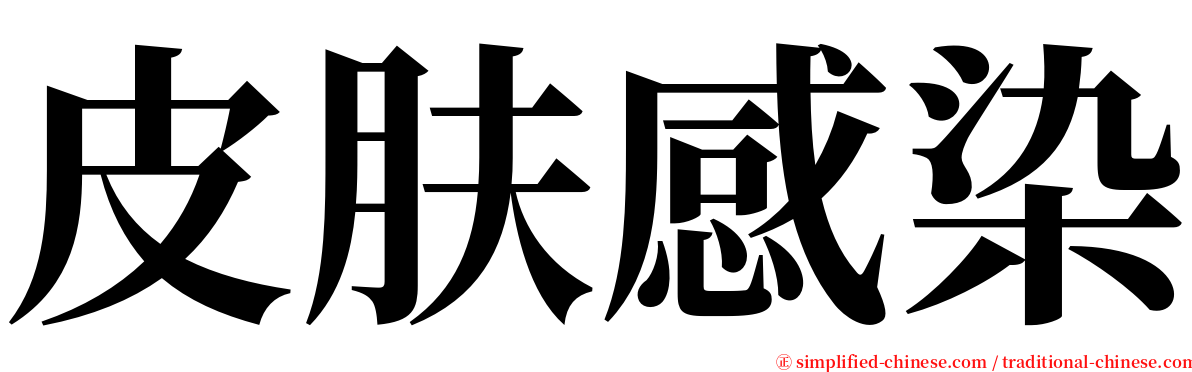 皮肤感染 serif font