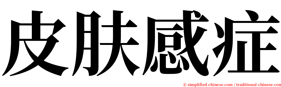 皮肤感症 serif font