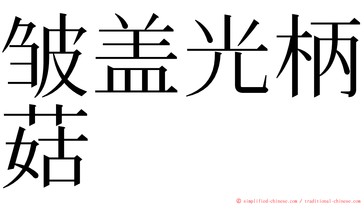 皱盖光柄菇 ming font