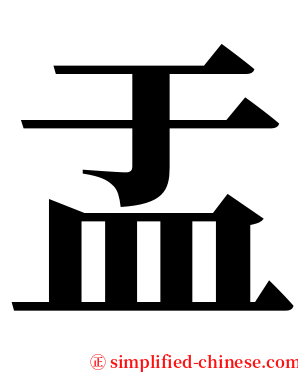 盂 serif font