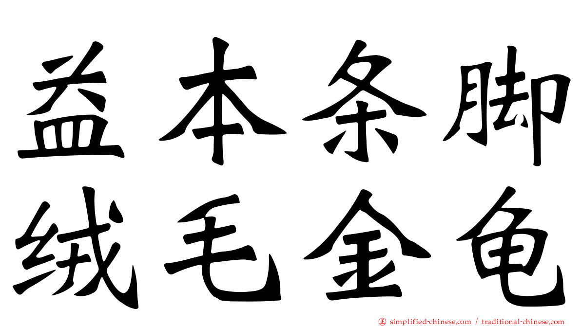 益本条脚绒毛金龟