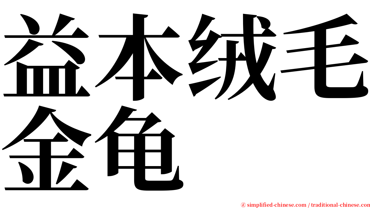 益本绒毛金龟 serif font