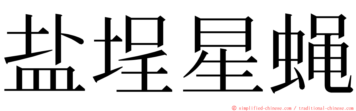 盐埕星蝇 ming font