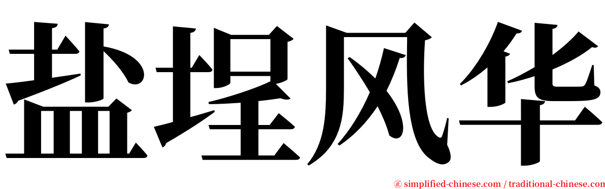 盐埕风华 serif font