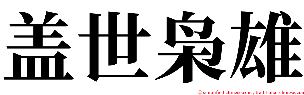 盖世枭雄 serif font