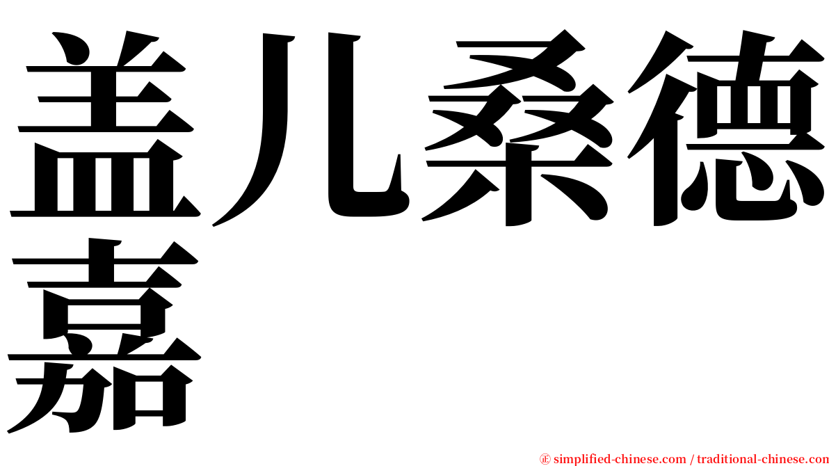 盖儿桑德嘉 serif font