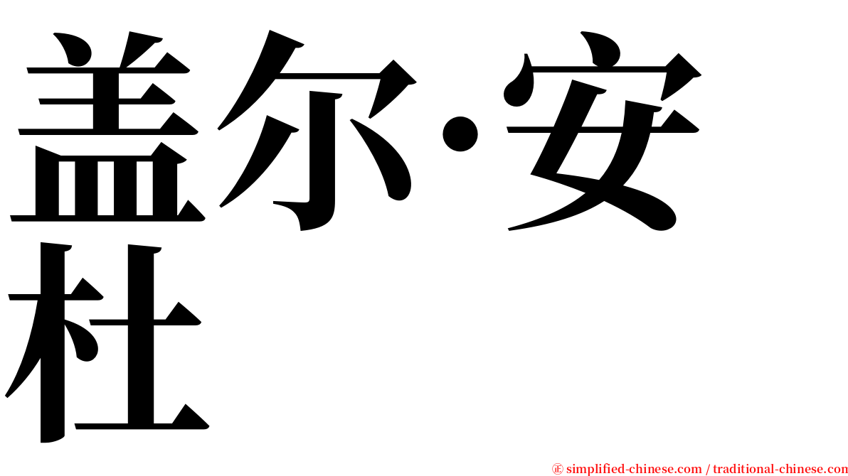 盖尔·安杜 serif font