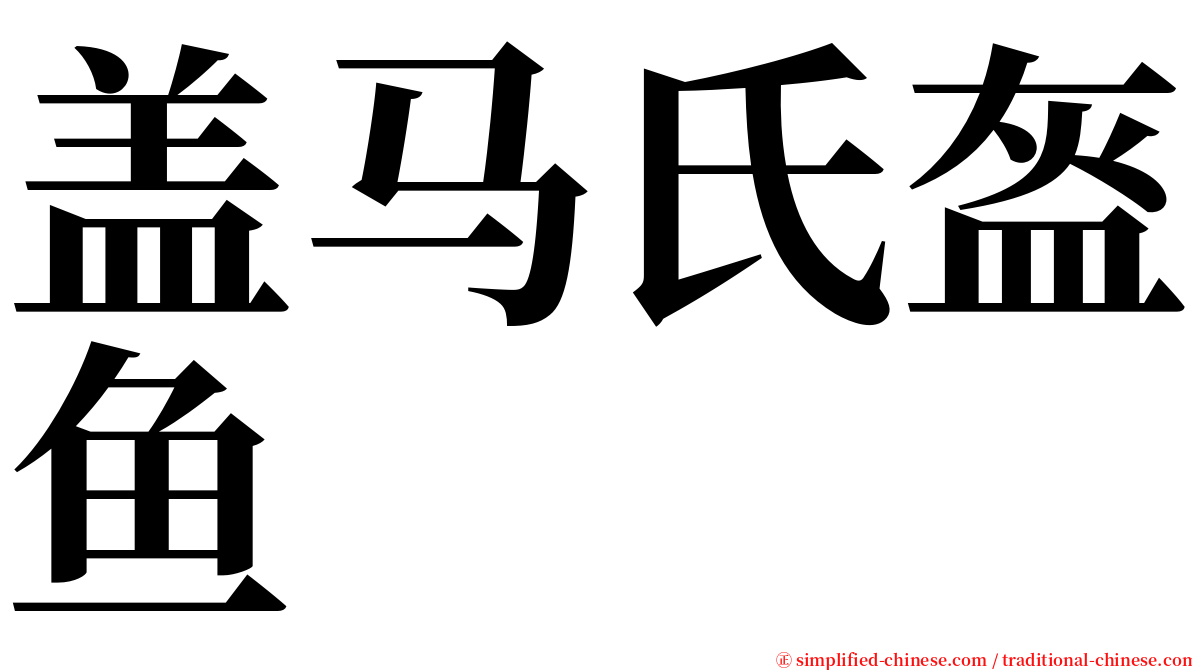 盖马氏盔鱼 serif font