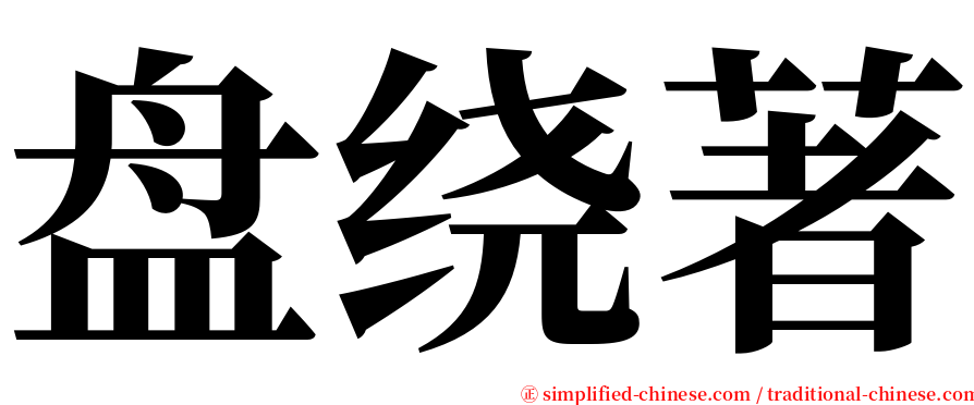 盘绕著 serif font