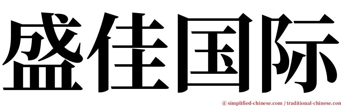 盛佳国际 serif font