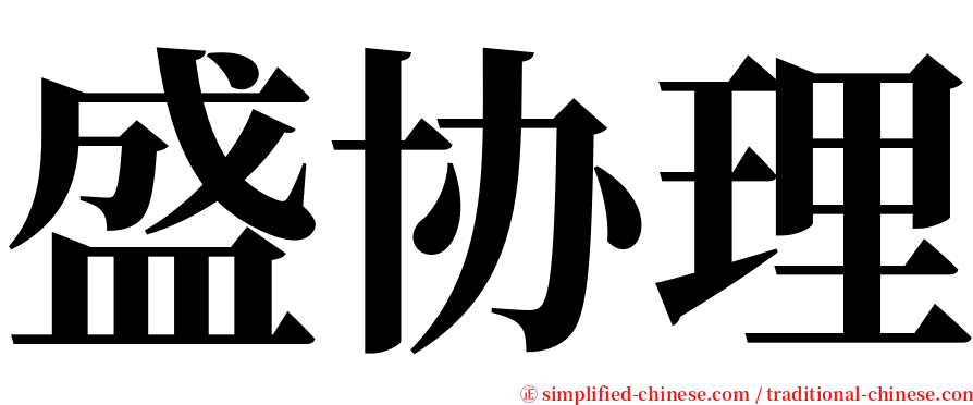 盛协理 serif font