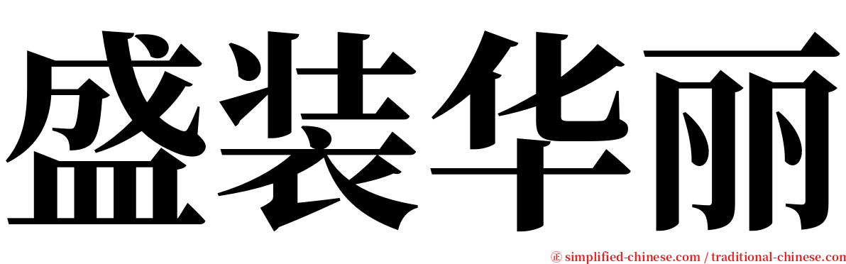 盛装华丽 serif font