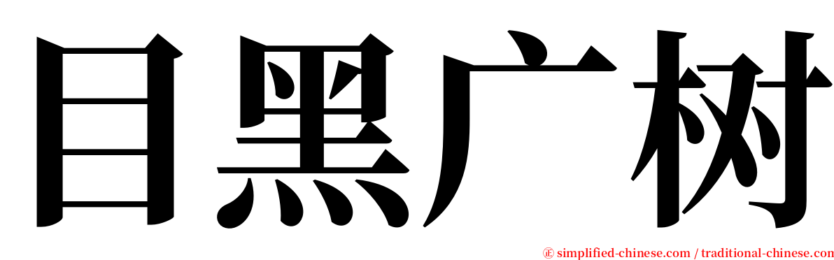 目黑广树 serif font