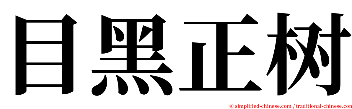 目黑正树 serif font