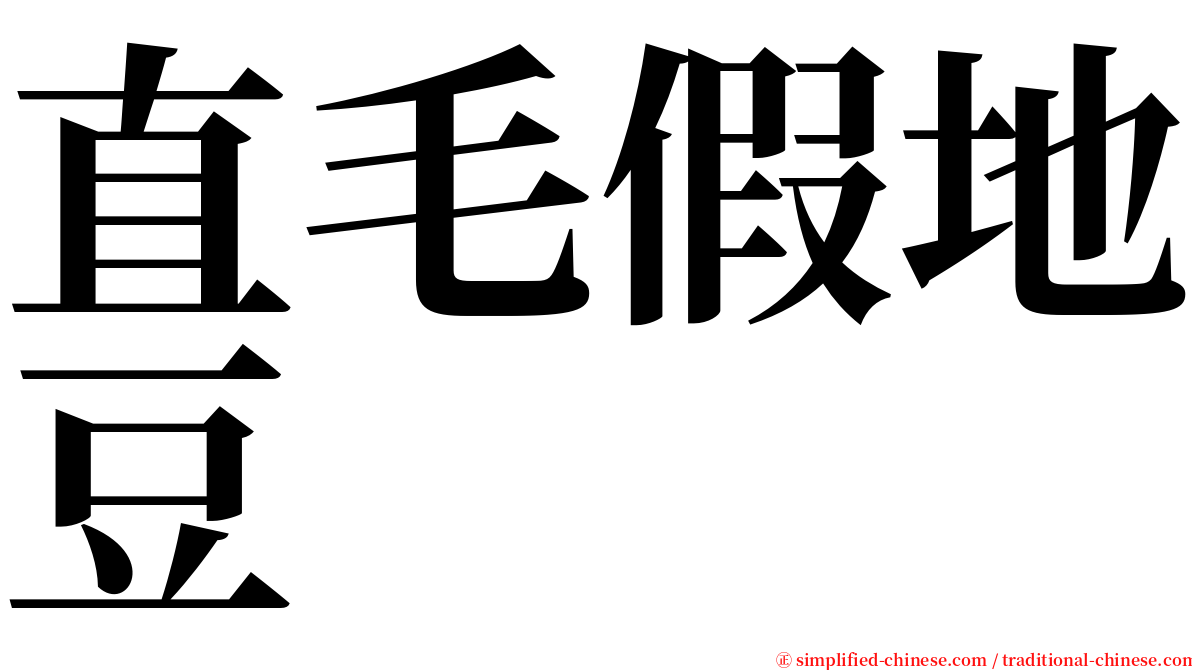 直毛假地豆 serif font