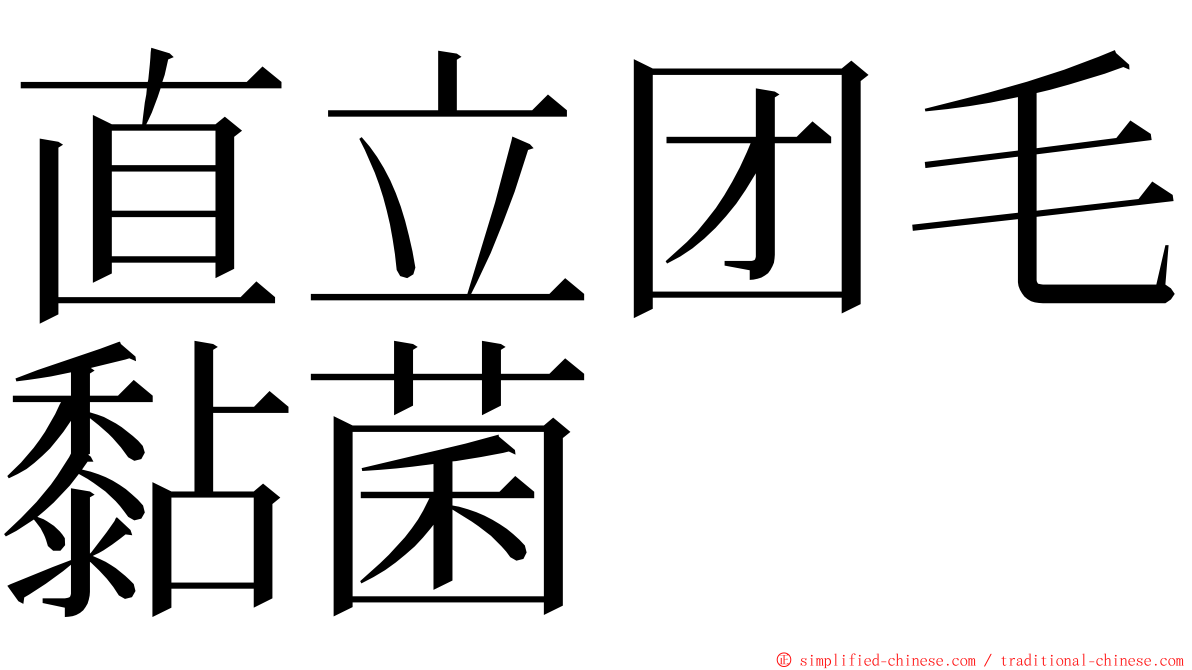 直立团毛黏菌 ming font