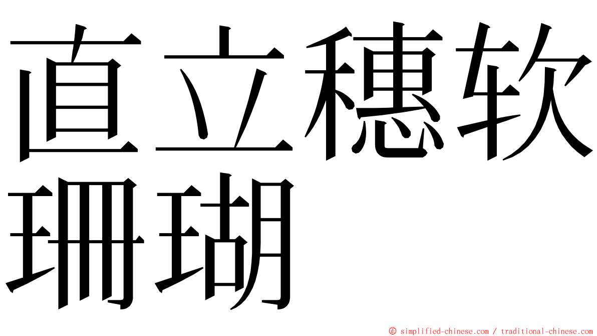 直立穗软珊瑚 ming font