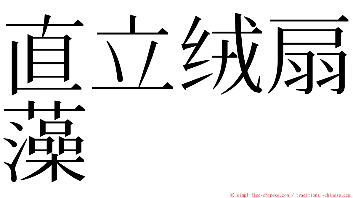 直立绒扇藻 ming font