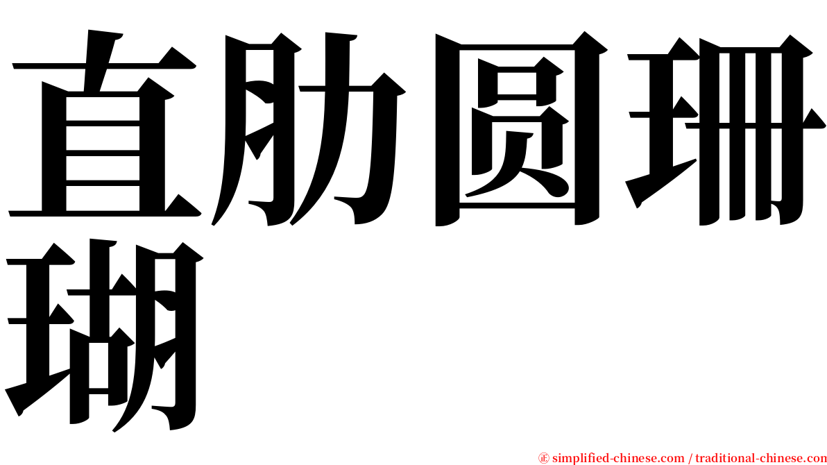 直肋圆珊瑚 serif font