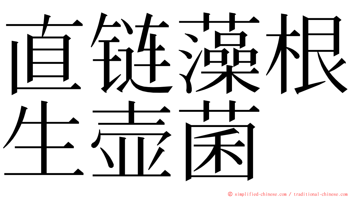 直链藻根生壶菌 ming font