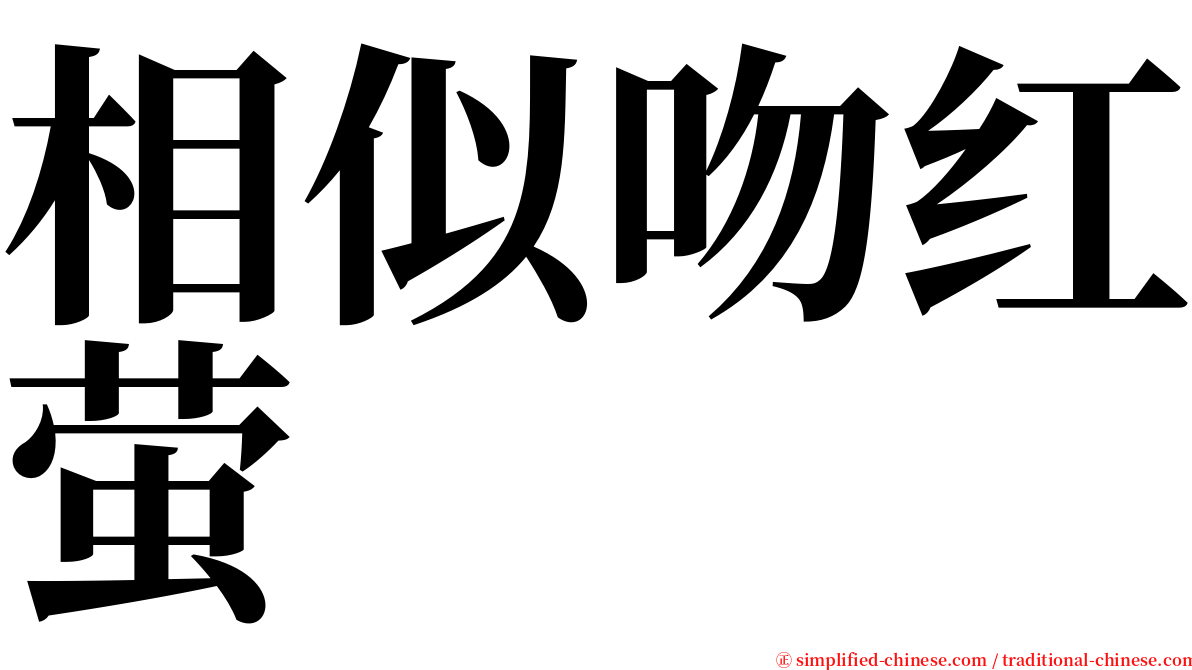 相似吻红萤 serif font