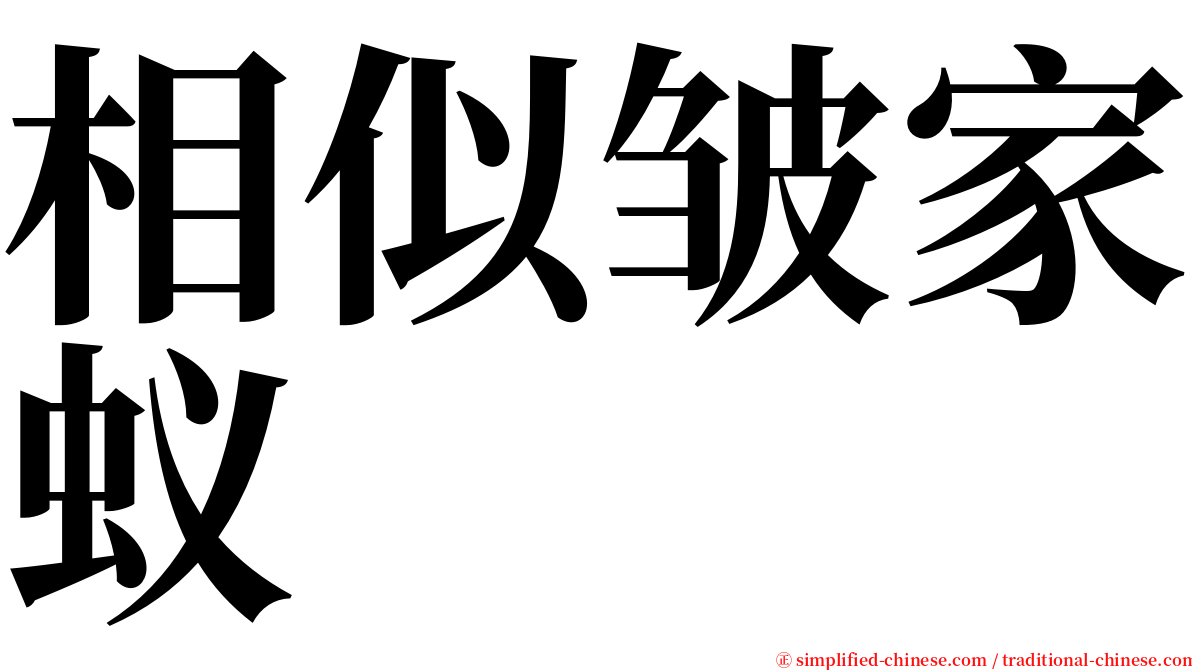 相似皱家蚁 serif font