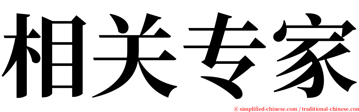 相关专家 serif font