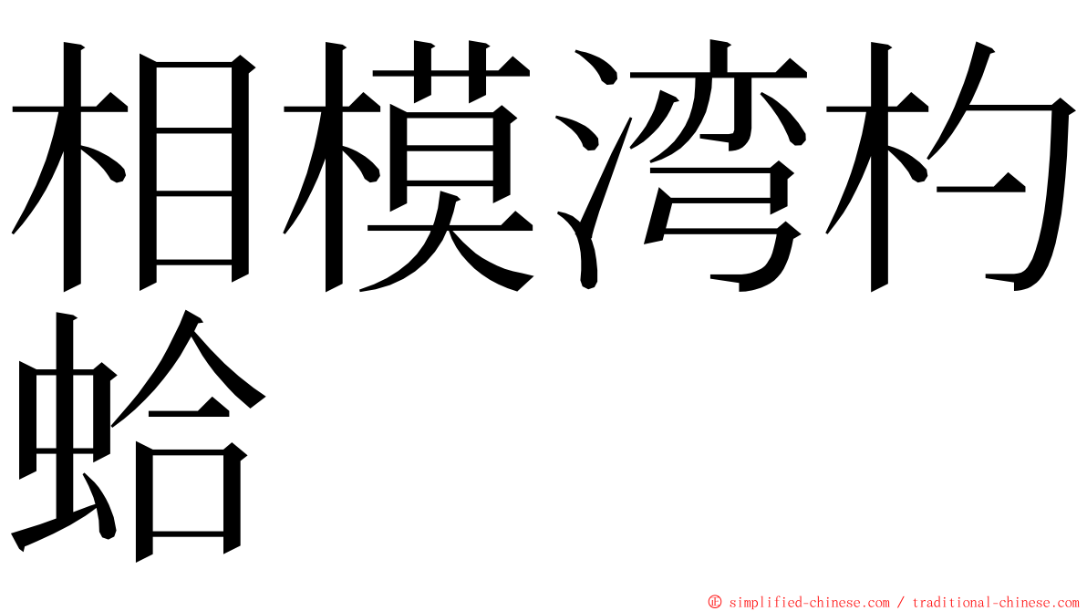 相模湾杓蛤 ming font