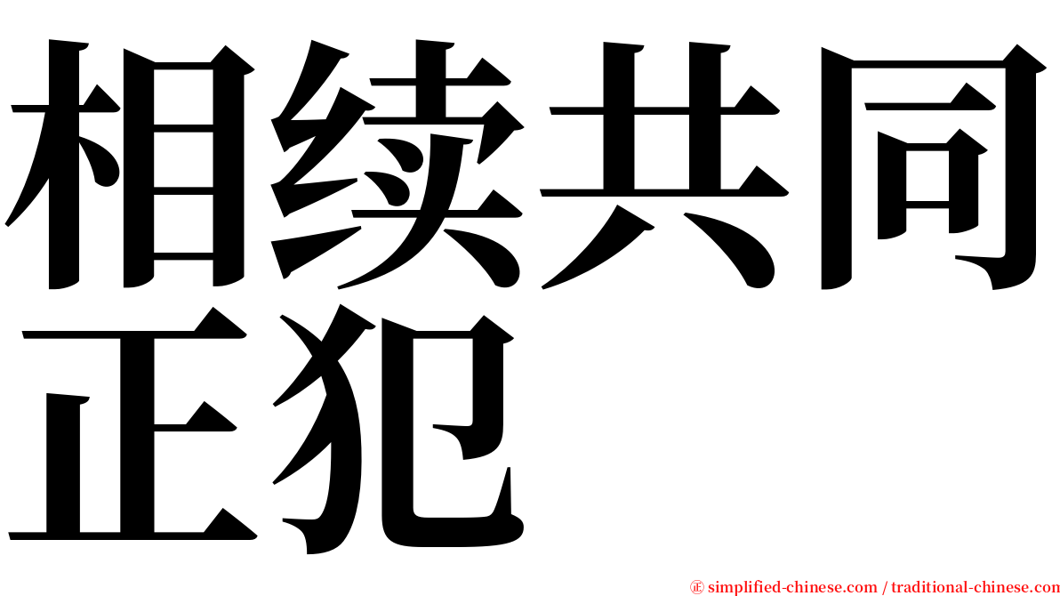 相续共同正犯 serif font