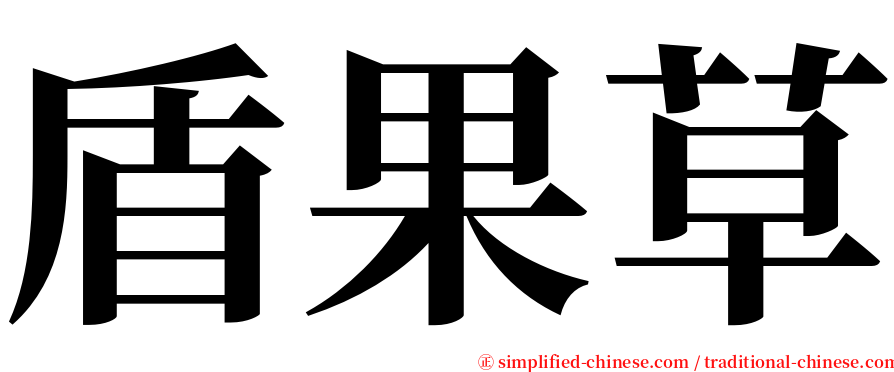 盾果草 serif font