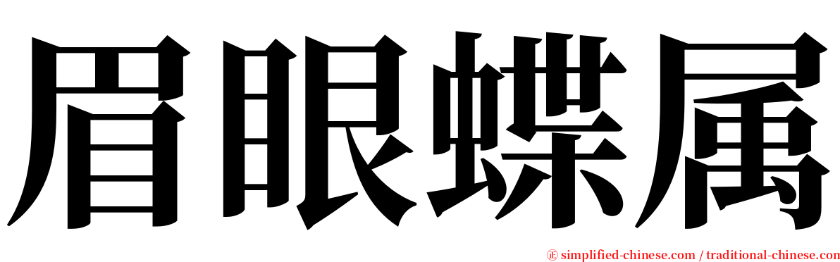 眉眼蝶属 serif font