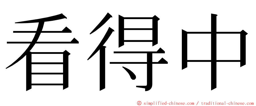 看得中 ming font