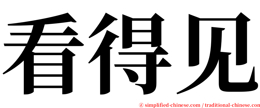 看得见 serif font