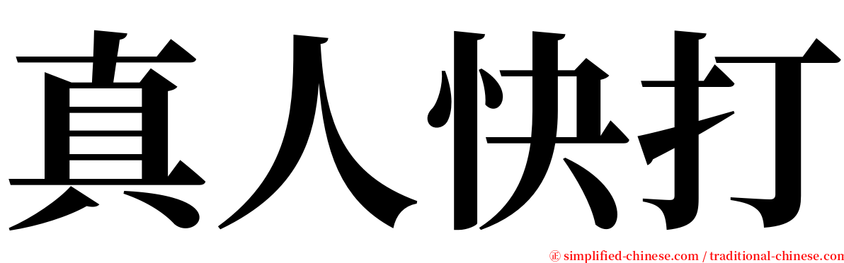 真人快打 serif font