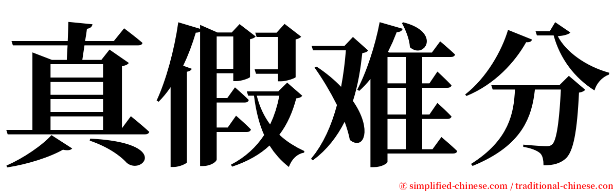 真假难分 serif font