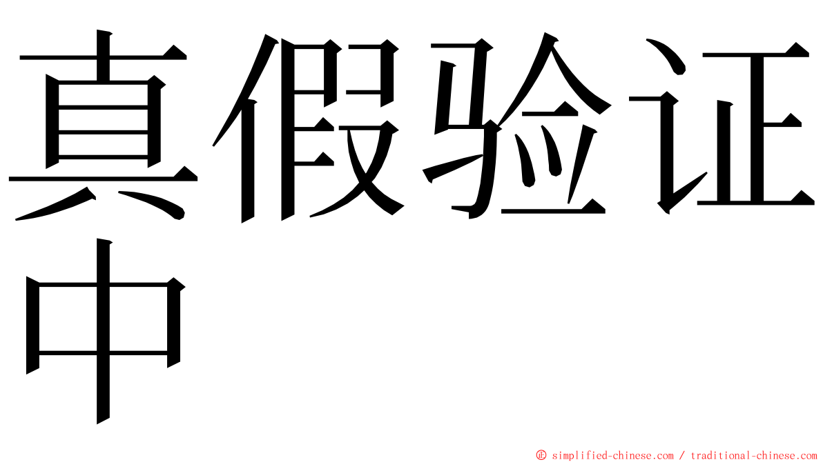 真假验证中 ming font