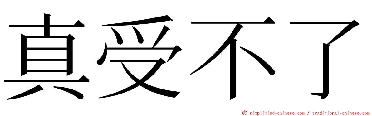 真受不了 ming font