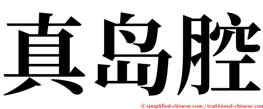 真岛腔 serif font