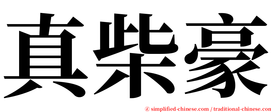 真柴豪 serif font