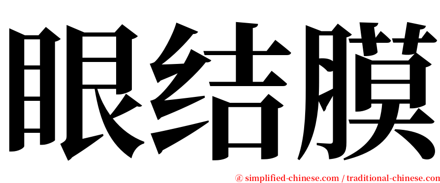 眼结膜 serif font