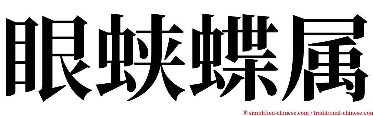 眼蛱蝶属 serif font