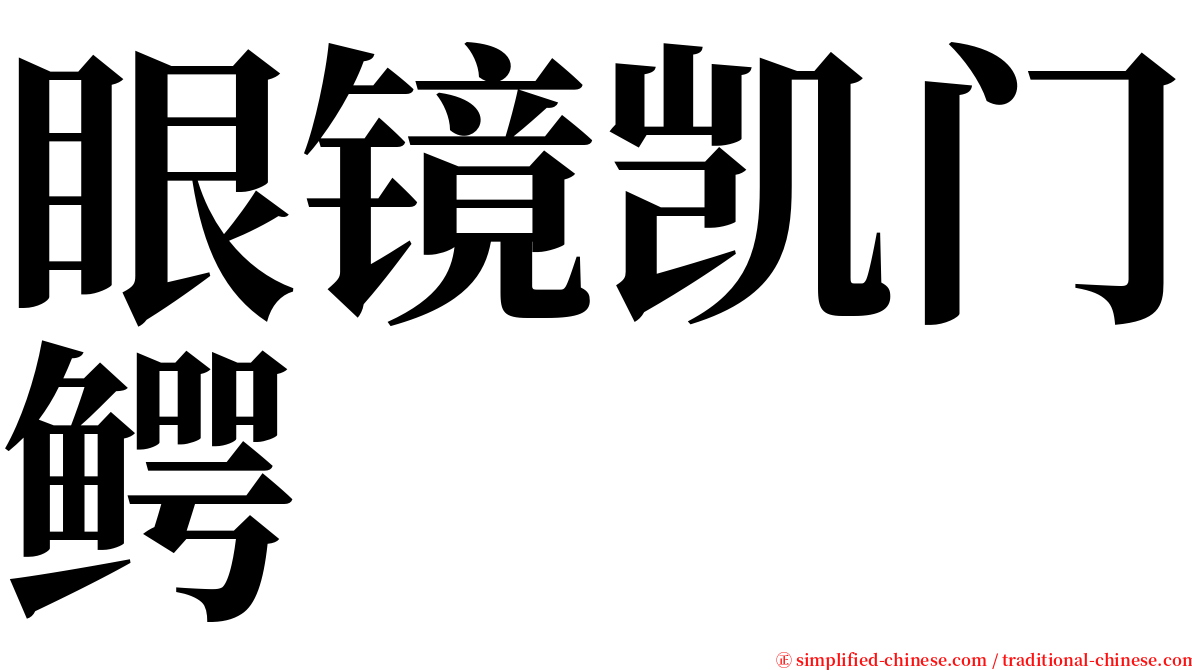 眼镜凯门鳄 serif font