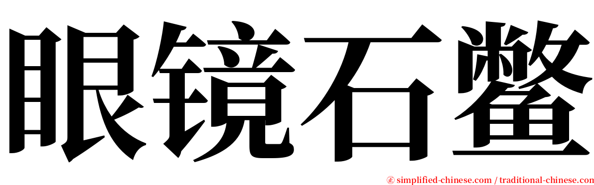 眼镜石鳖 serif font