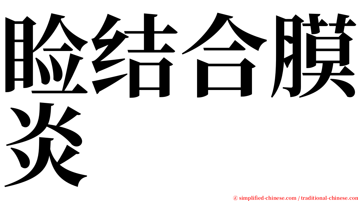 睑结合膜炎 serif font